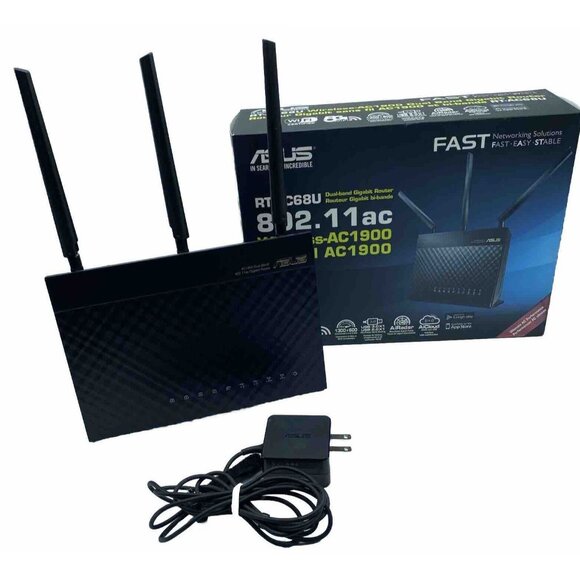 Asus RT-AC68U Dual Band AC1900 Wireless Wi-Fi Gigabit Internet Router With Box - Picture 11 of 13